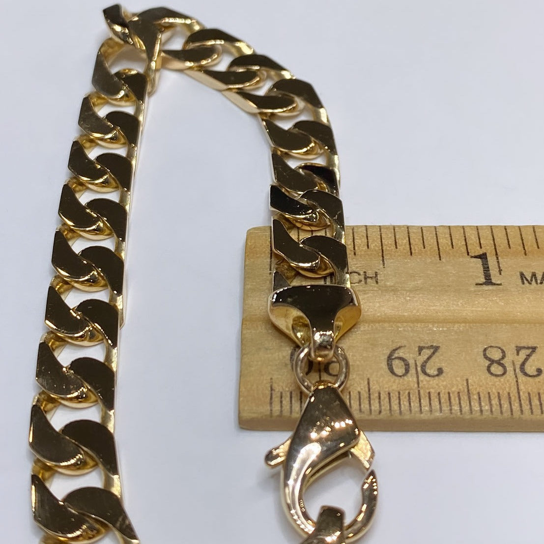 14k Curb Link Bracelet 8.7 MM