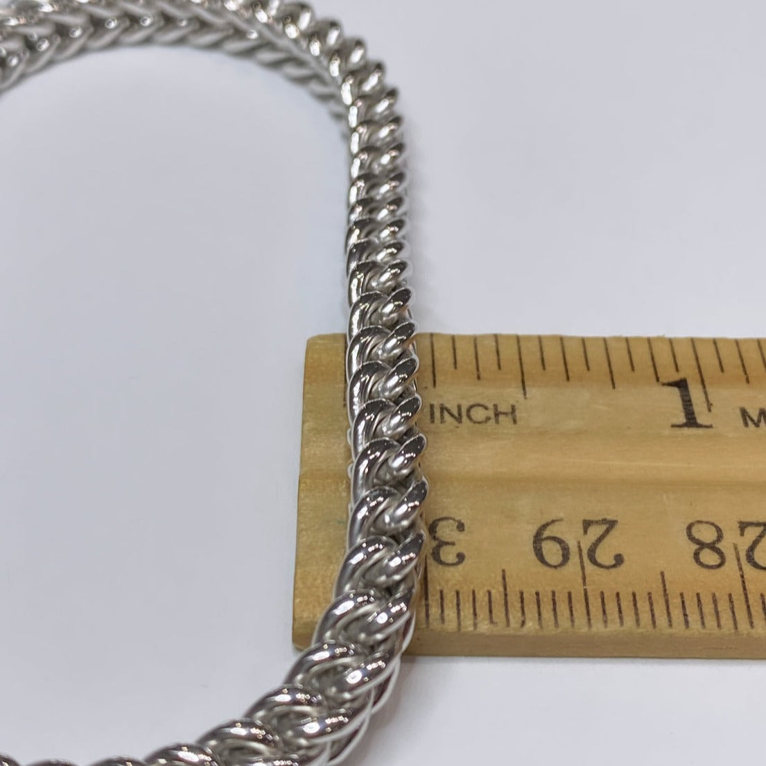 14k White Gold Chevron Link Bracelet