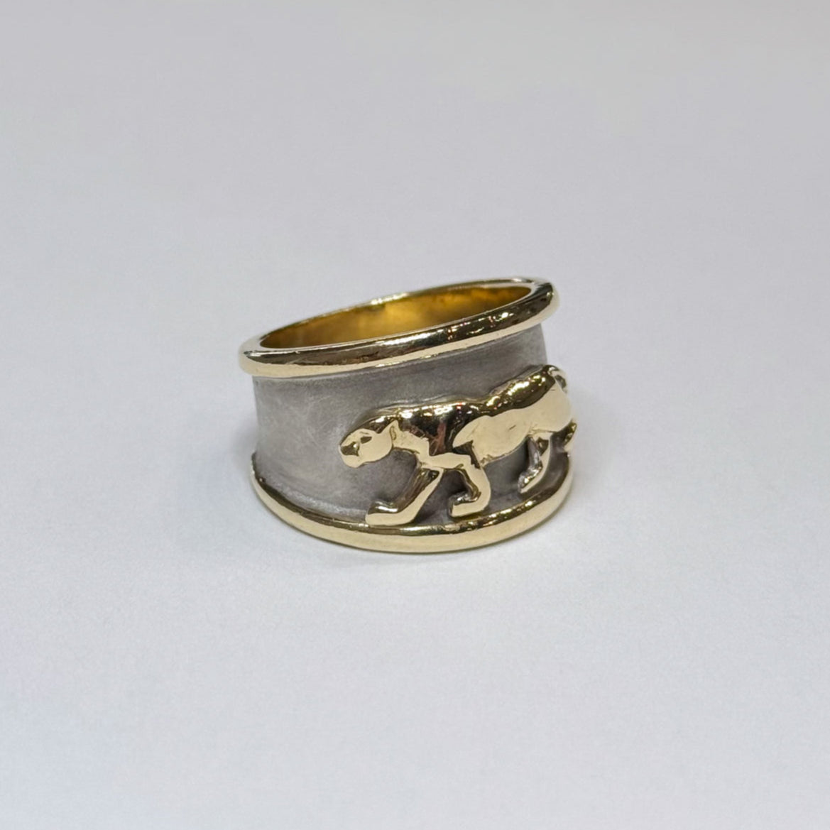 14k Two-tone Panther Band – Orlando Diamond Exchange