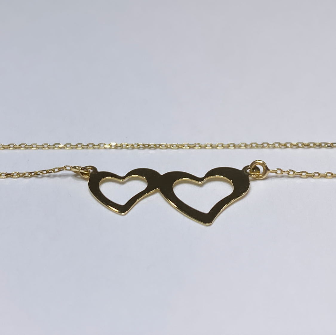 18k Double Heart Necklace