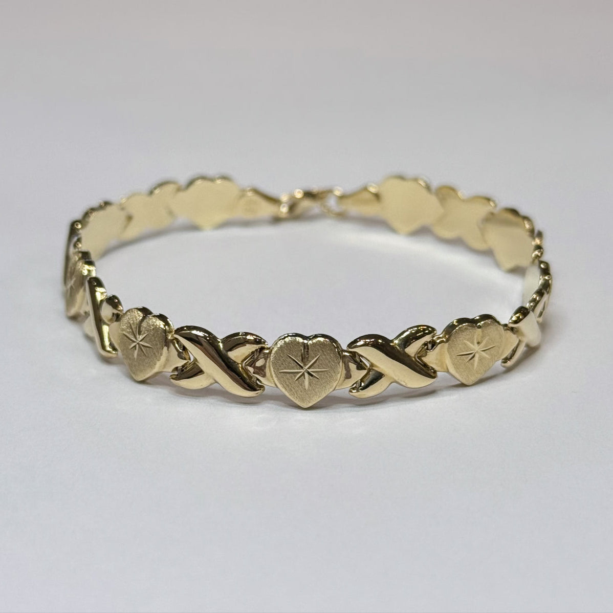 14k Hearts XOXO Bracelet