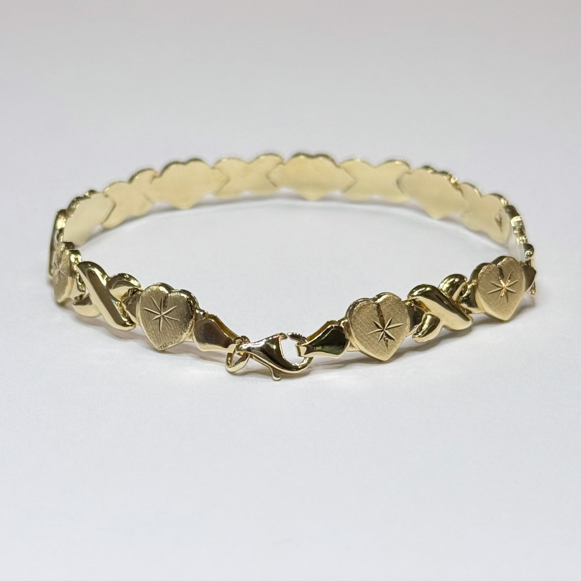 14k Hearts XOXO Bracelet