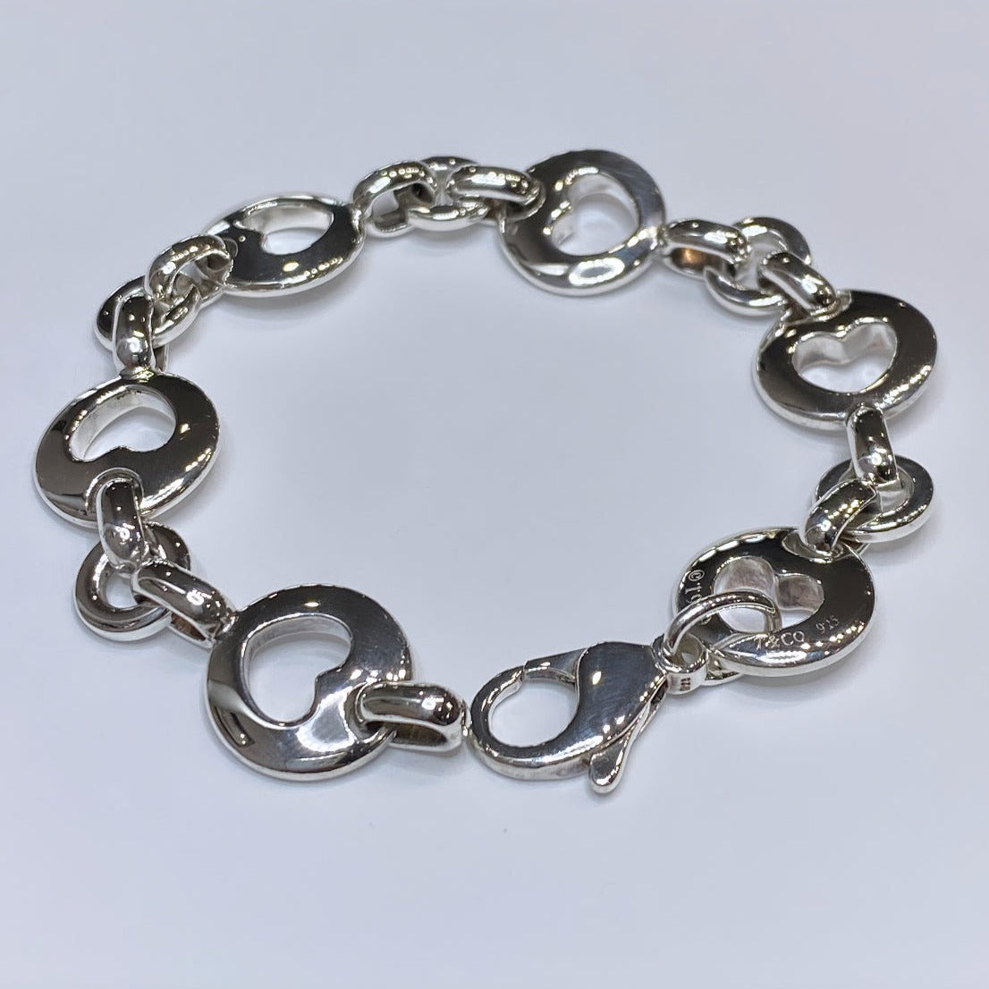 T & Co. 925 Stencil Heart Bracelet