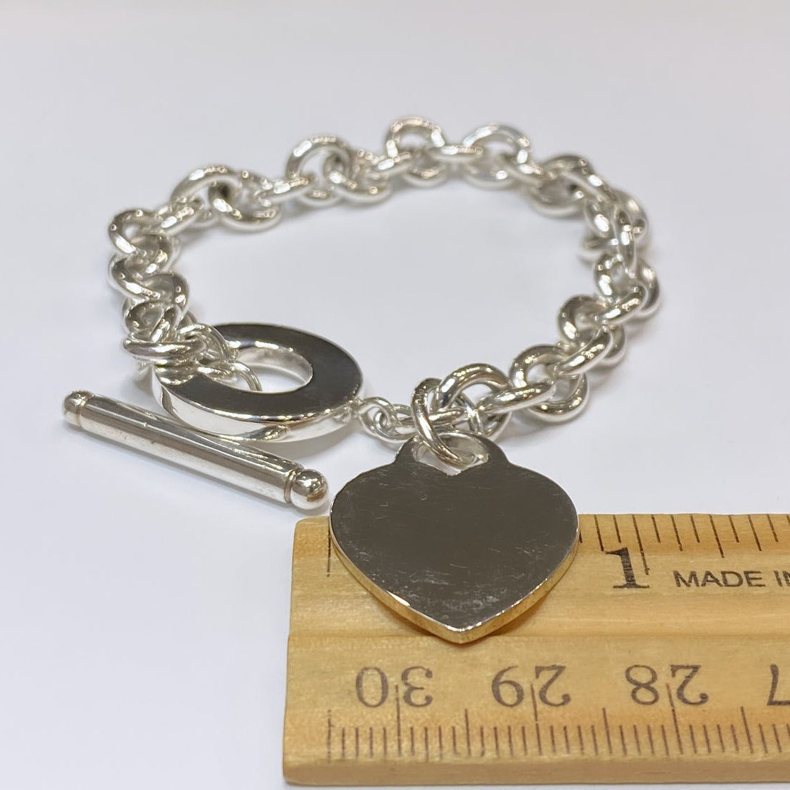 T & Co. 925 Heart Toggle Bracelet