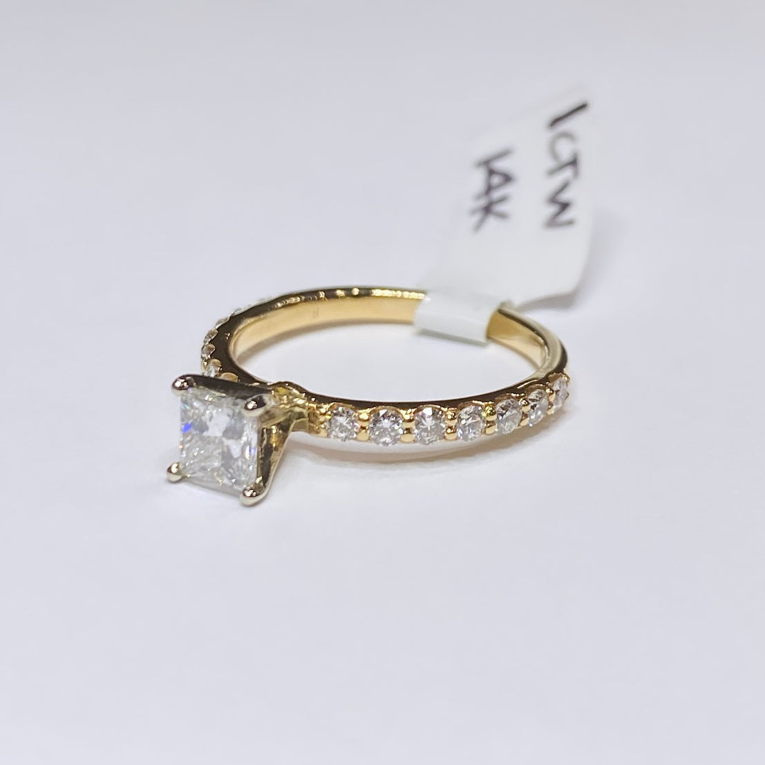 1ctw Princess Cut & Round Diamond Ring