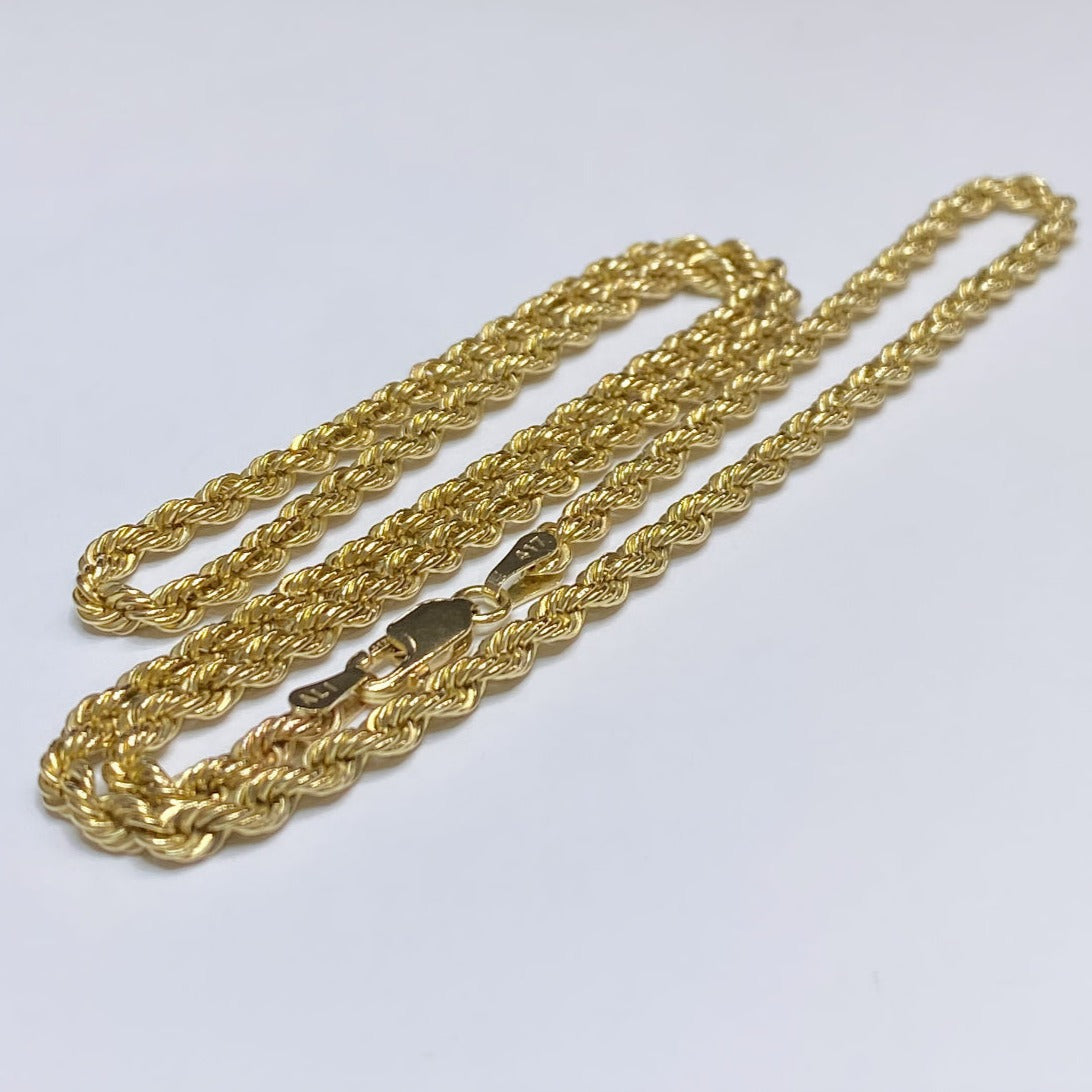 10k Hollow Rope Chain 3MM