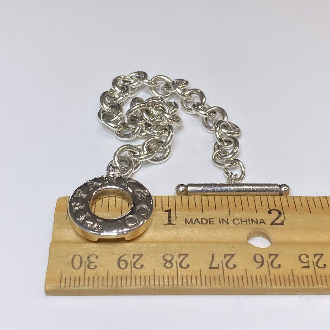 T & Co. 925 Toggle Bracelet 7.25"