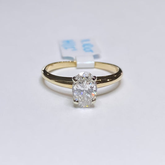 1.10ct Oval Diamond Solitaire Ring 14k