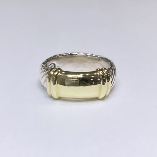 David Yurman 925 & 14k Cable Ring