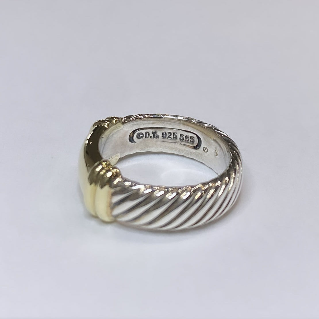 David Yurman 925 & 14k Cable Ring