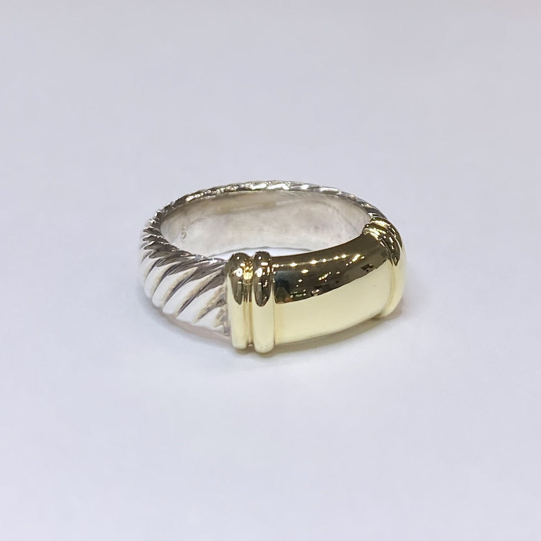 David Yurman 925 & 14k Cable Ring