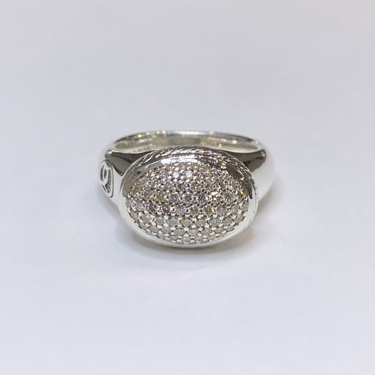 David Yurman Diamond Cluster Oval Ring