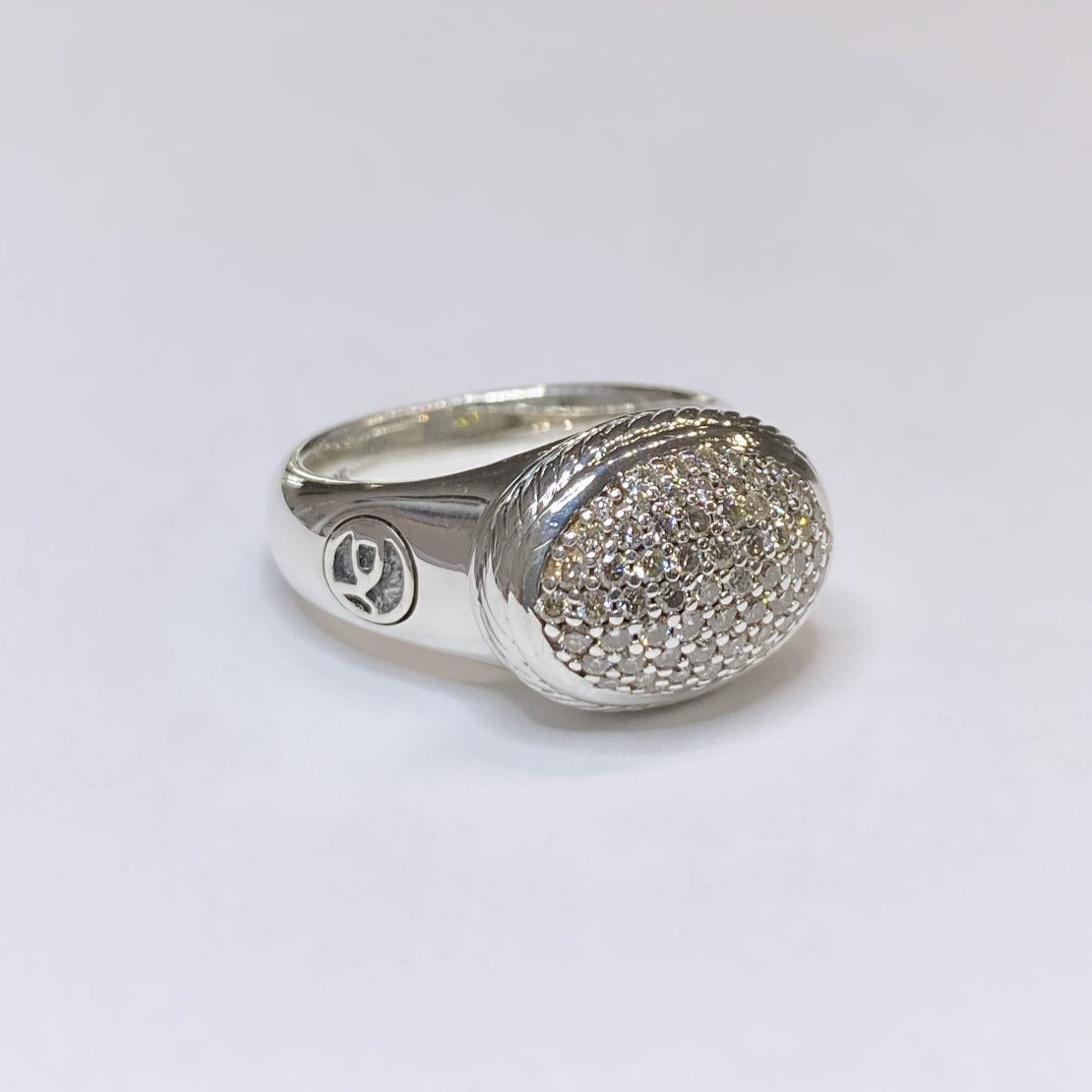 David Yurman Diamond Cluster Oval Ring