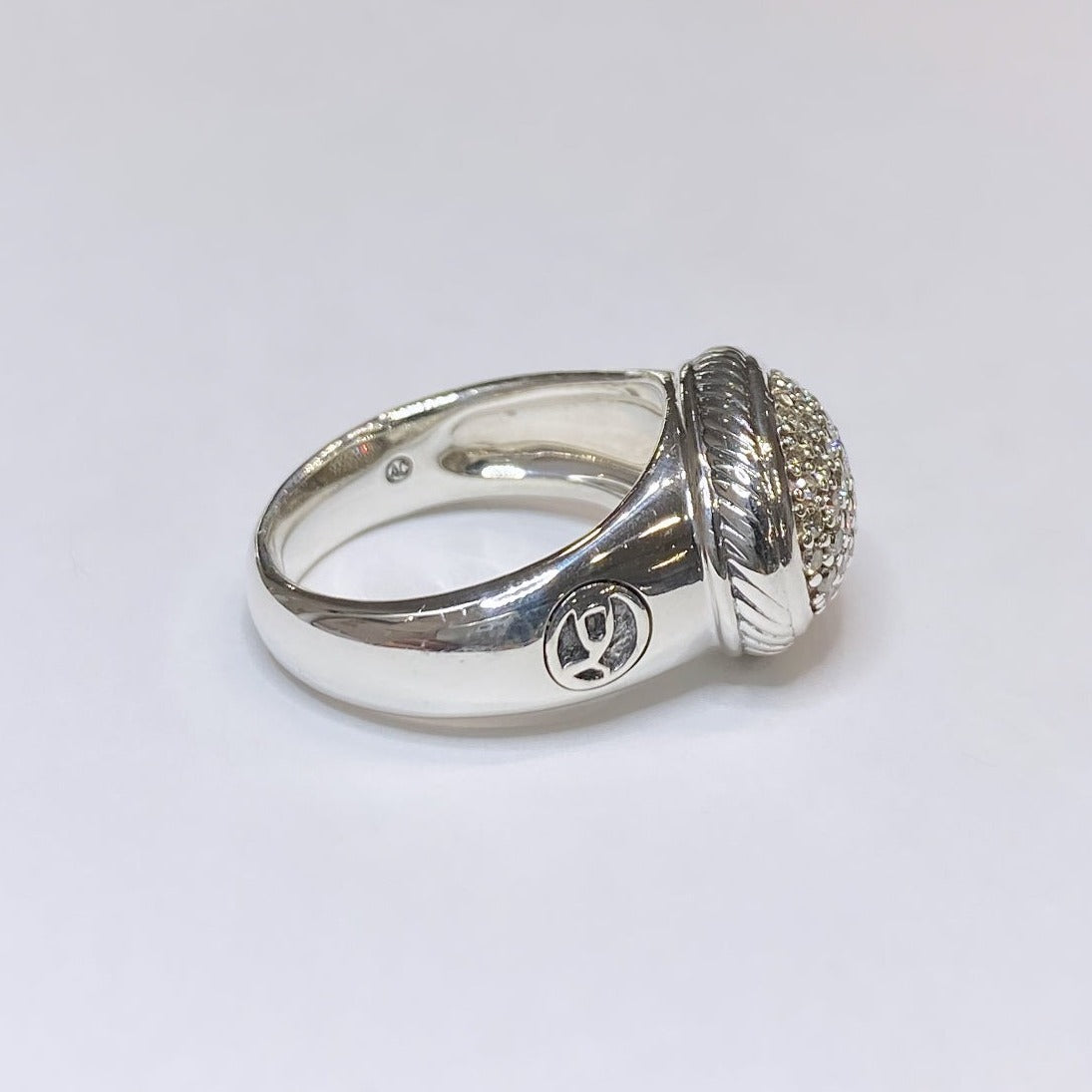 David Yurman Diamond Cluster Oval Ring