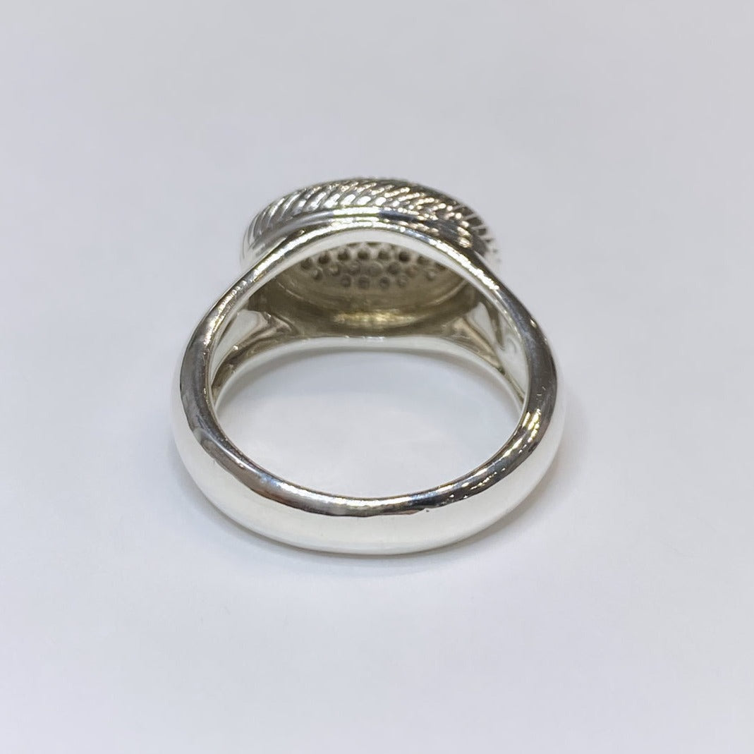 David Yurman Diamond Cluster Oval Ring