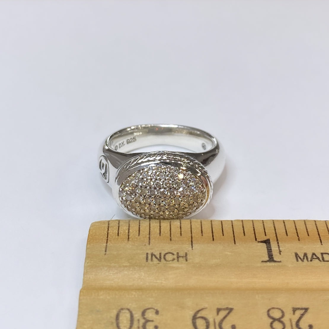 David Yurman Diamond Cluster Oval Ring