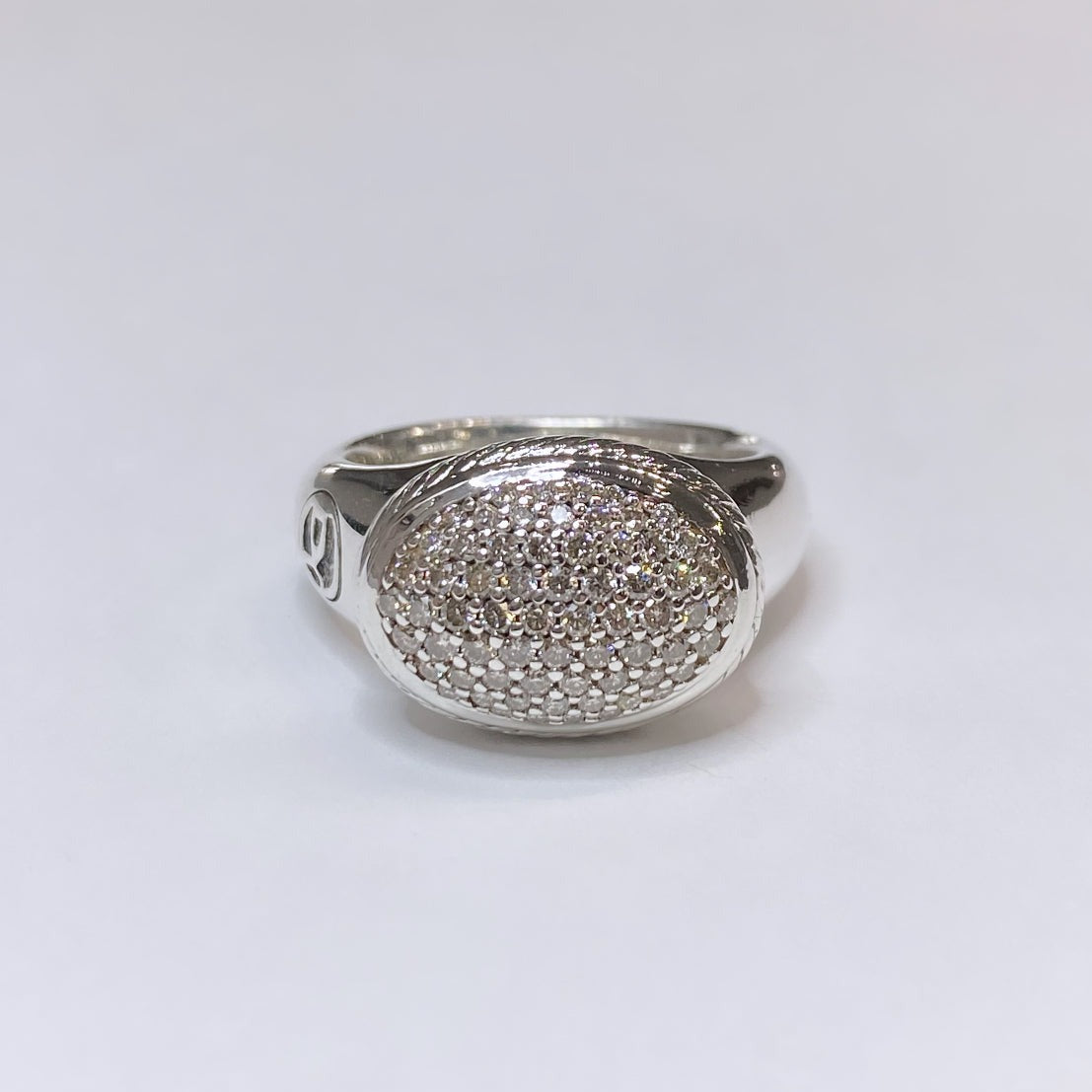 David Yurman Diamond Cluster Oval Ring