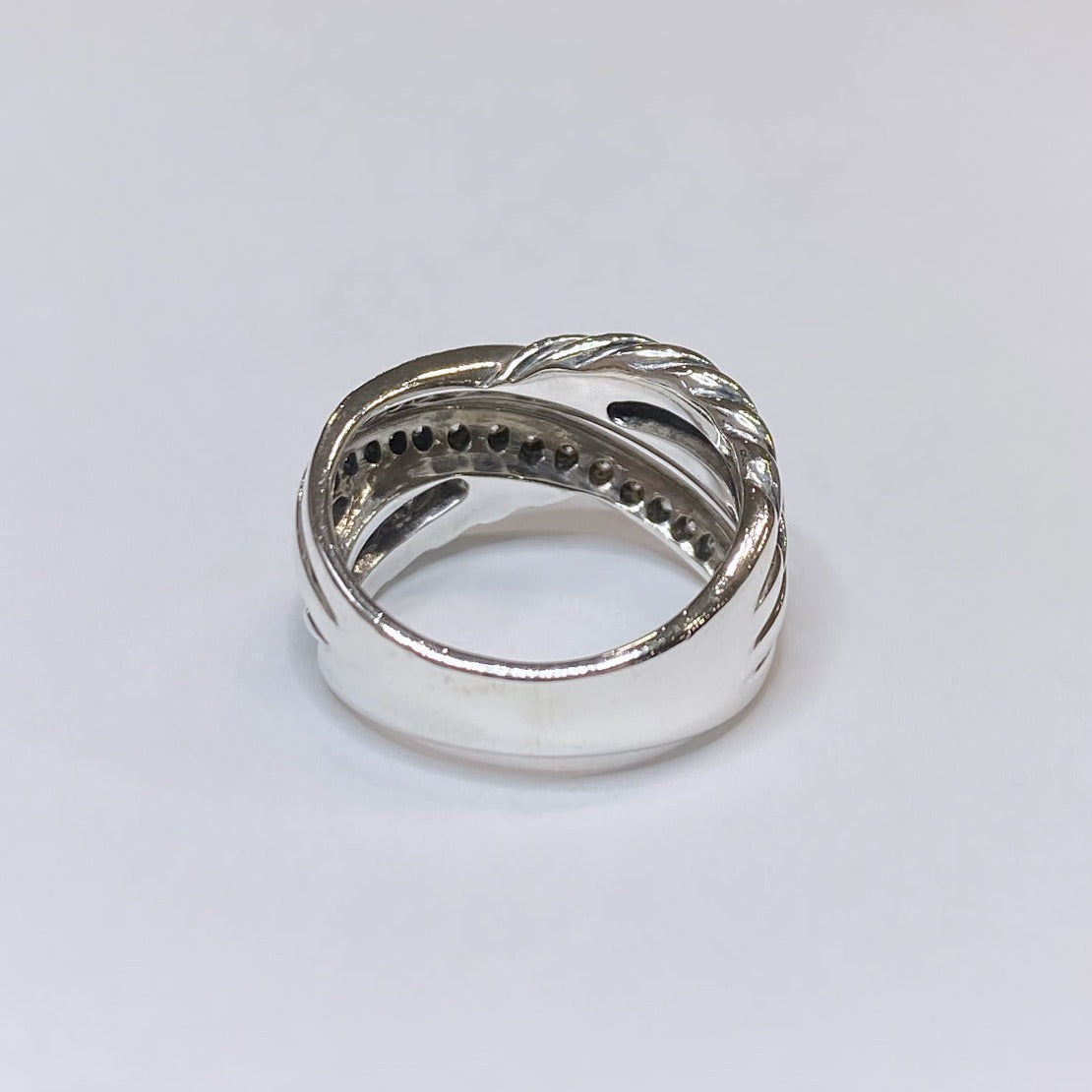 David Yurman Diamond Double Crossover Ring