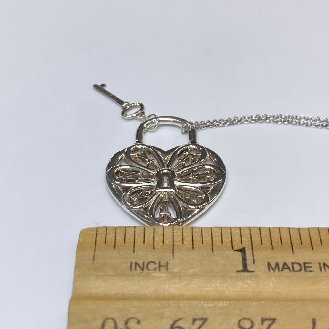 T & Co. 925 Heart & Key Necklace