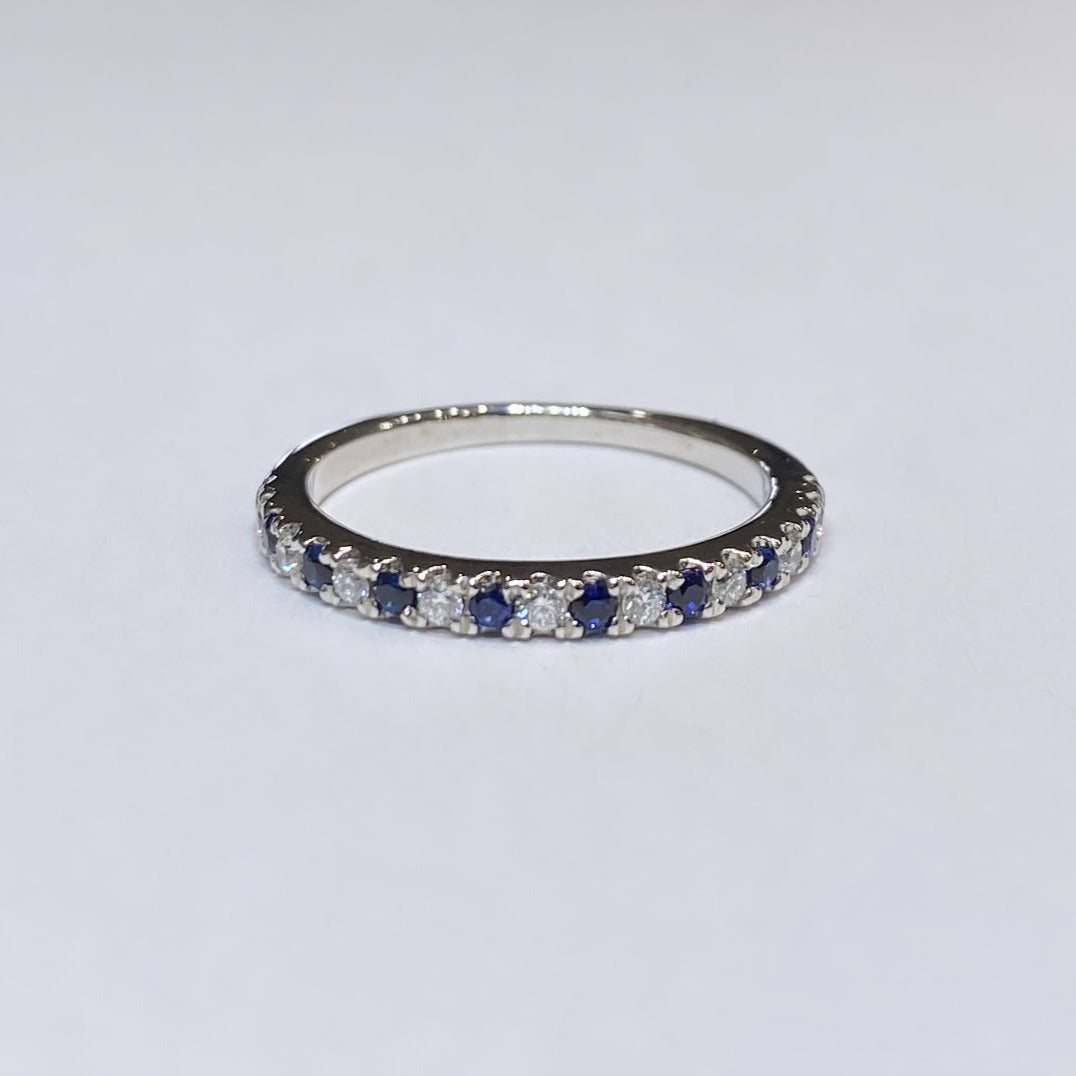 Vera Wang 14k Diamond & Sapphire Band 1/5ctw