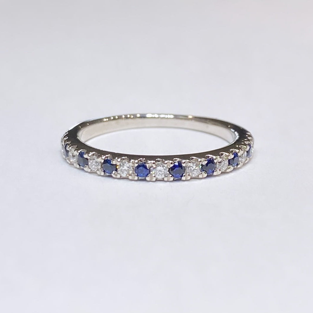 Vera Wang 14k Diamond & Sapphire Band 1/5ctw