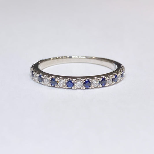 Vera Wang 14k Diamond & Sapphire Band 1/5ctw