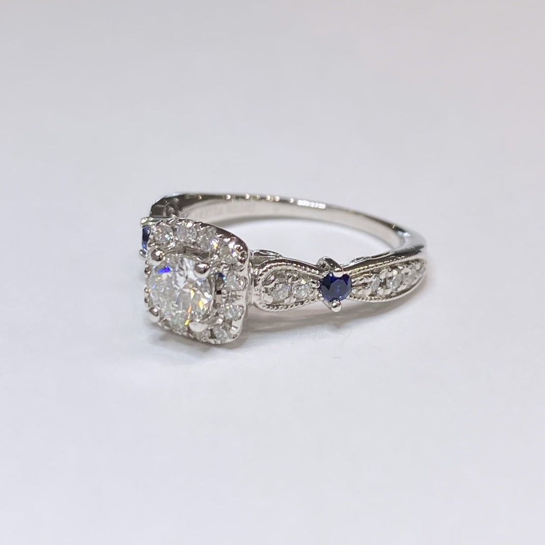 Vera Wang 3/4ctw Diamond & Sapphire Ring 14k