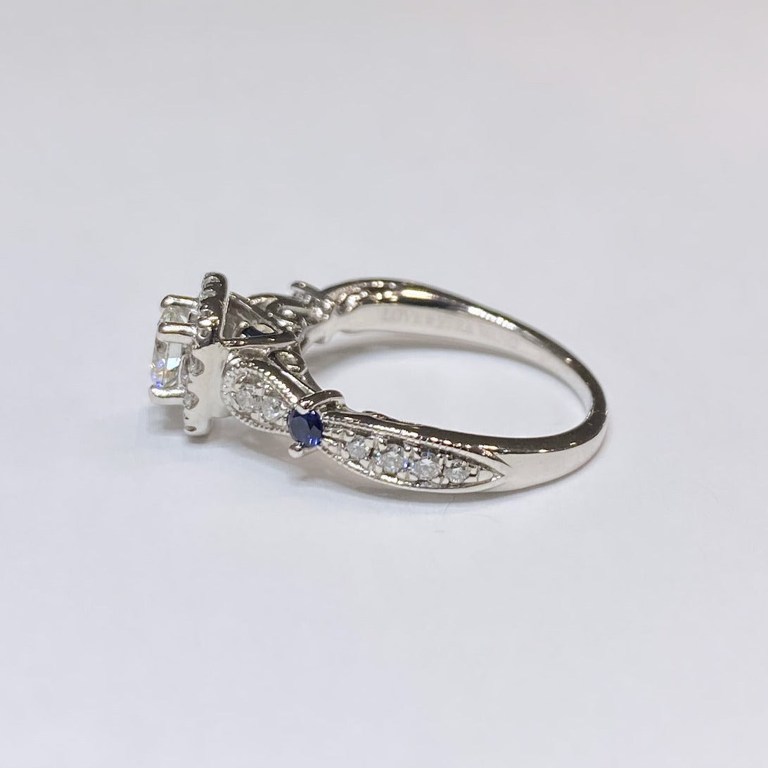 Vera Wang 3/4ctw Diamond & Sapphire Ring 14k