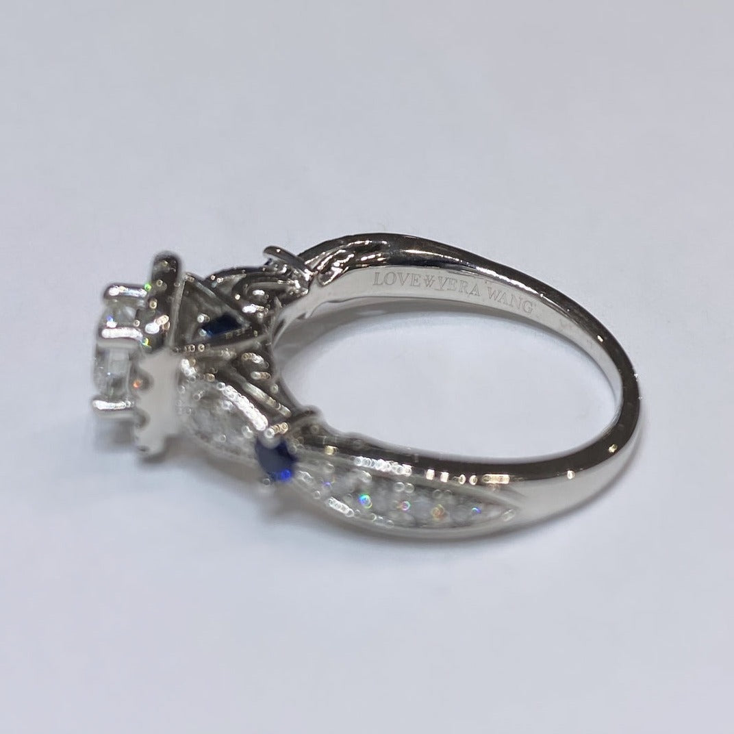 Vera Wang 3/4ctw Diamond & Sapphire Ring 14k