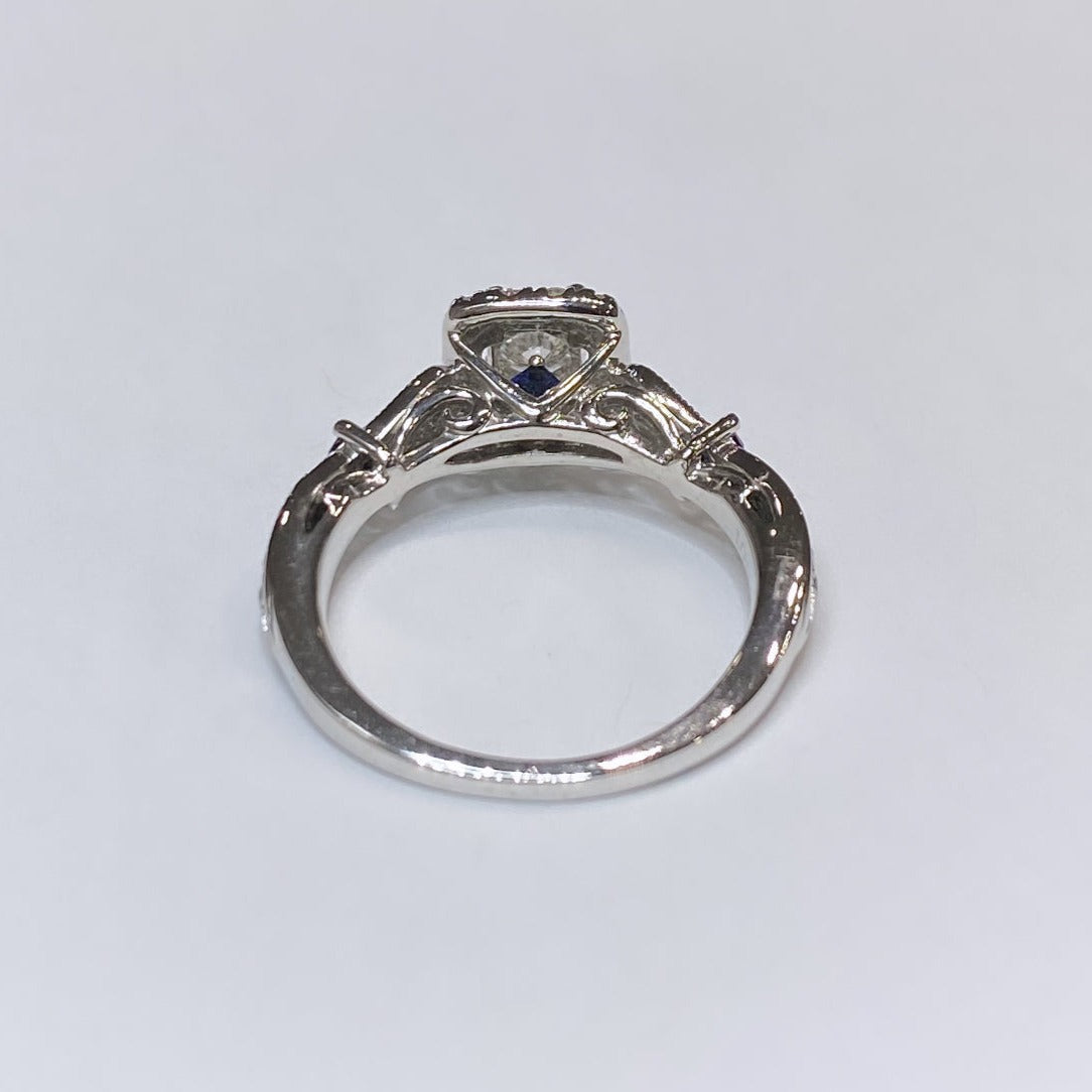 Vera Wang 3/4ctw Diamond & Sapphire Ring 14k