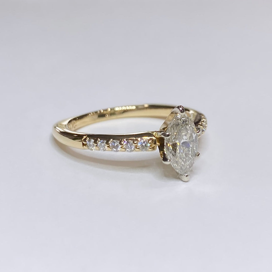 1ct Marquise Cut Diamond 14k Ring