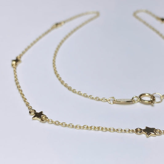 14k Stationary Star Necklace