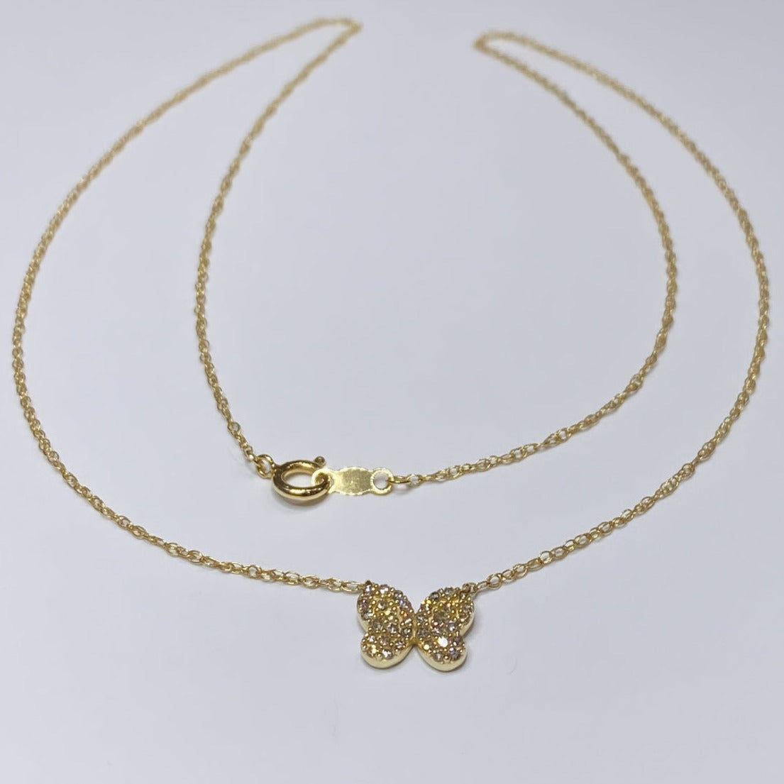10k Diamond Butterfly Necklace