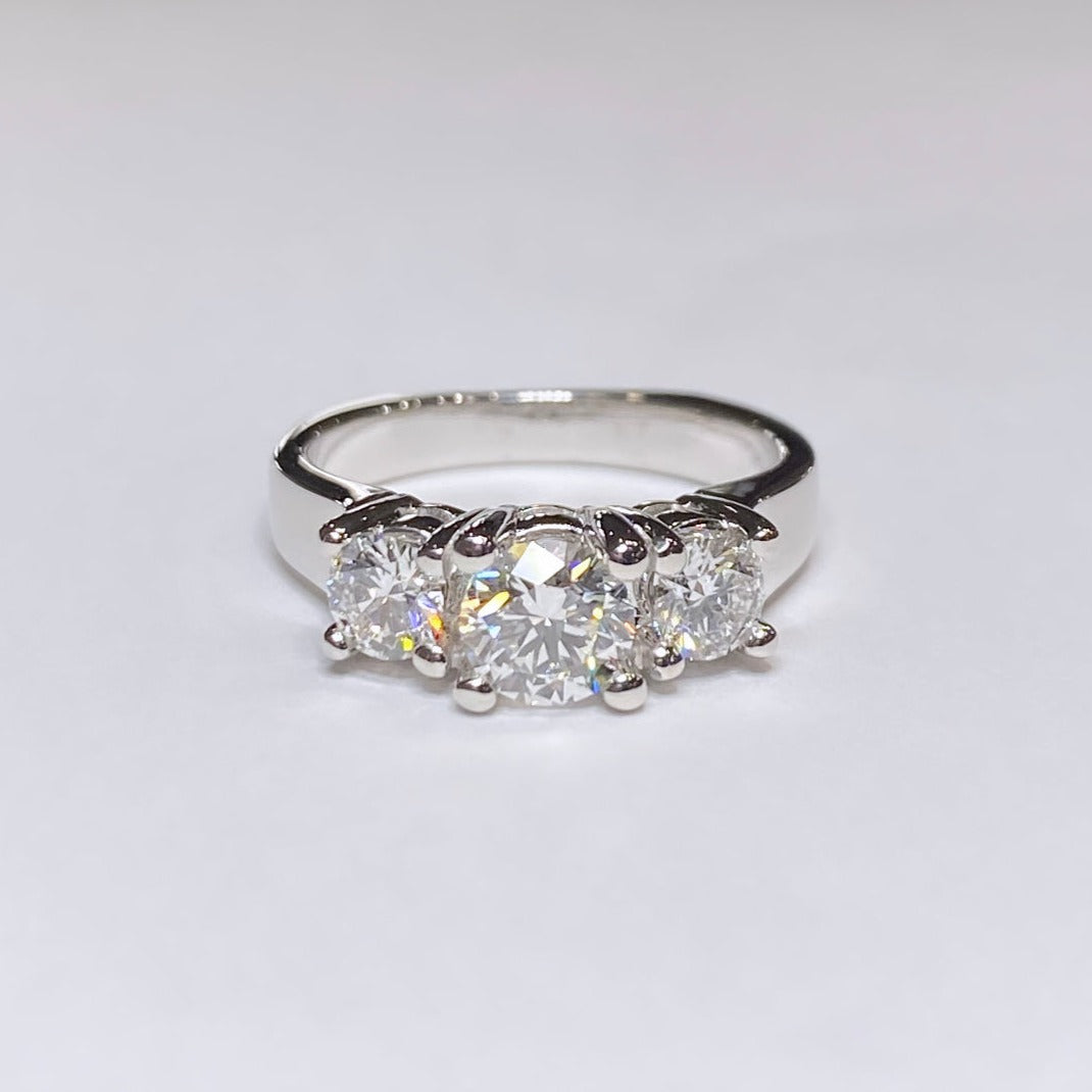 1.10ctw Three Stone Diamond Ring 14k