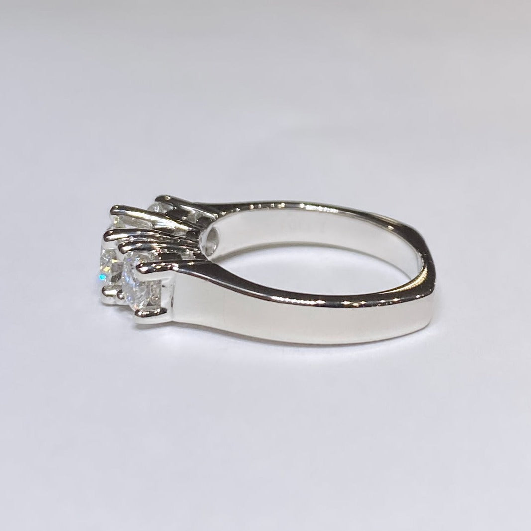 1.10ctw Three Stone Diamond Ring 14k