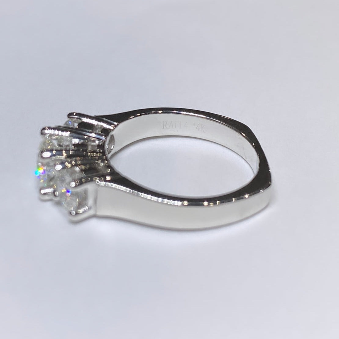 1.10ctw Three Stone Diamond Ring 14k