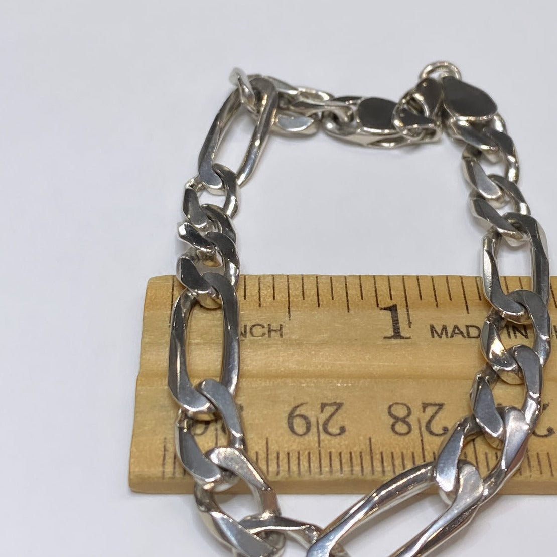 14k Figaro Link Bracelet 7.4MM