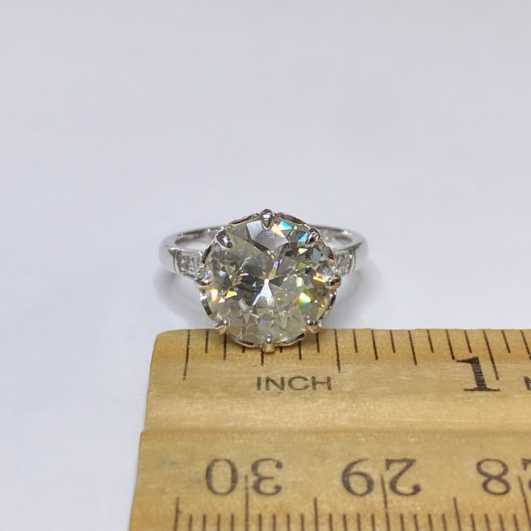 Vintage 3.64ct European Cut Diamond Ring