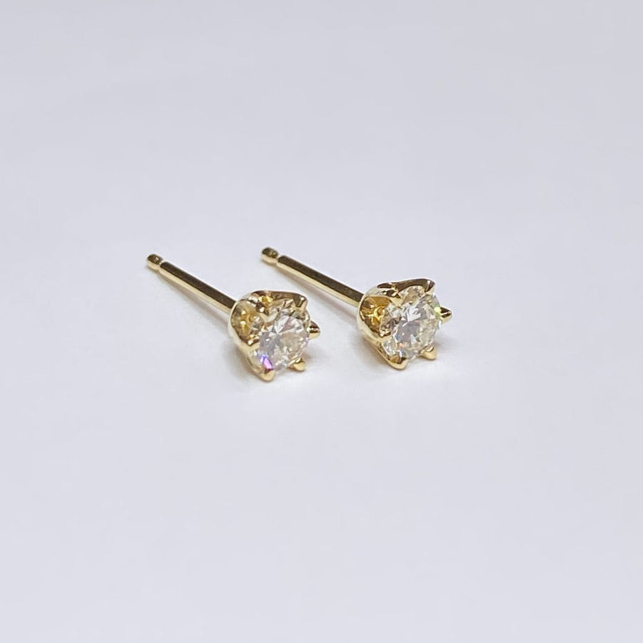 14k 6-Prong Diamond Stud Earrings 1/3tcw