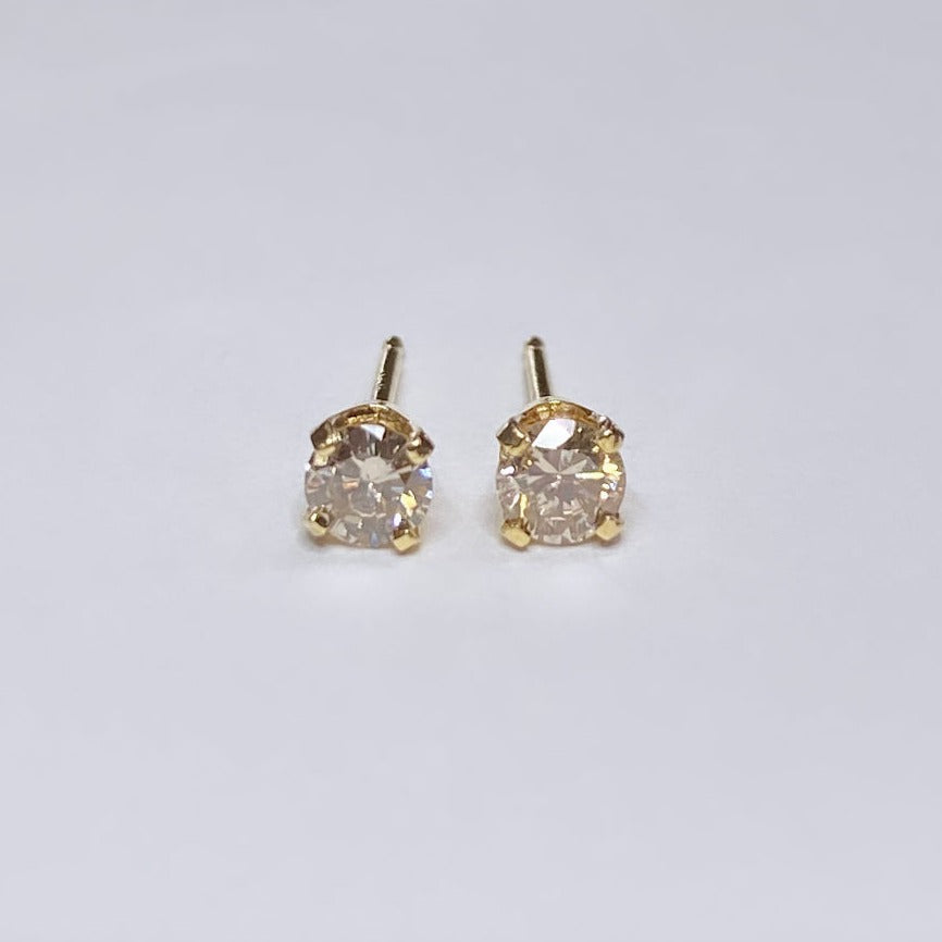 14k Chocolate 3/8tcw Diamond Stud Earrings