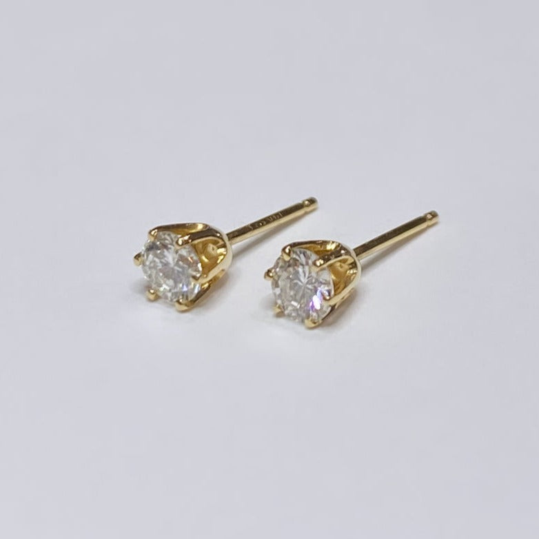 14k 6-Prong Diamond Stud Earrings 1/2ctw