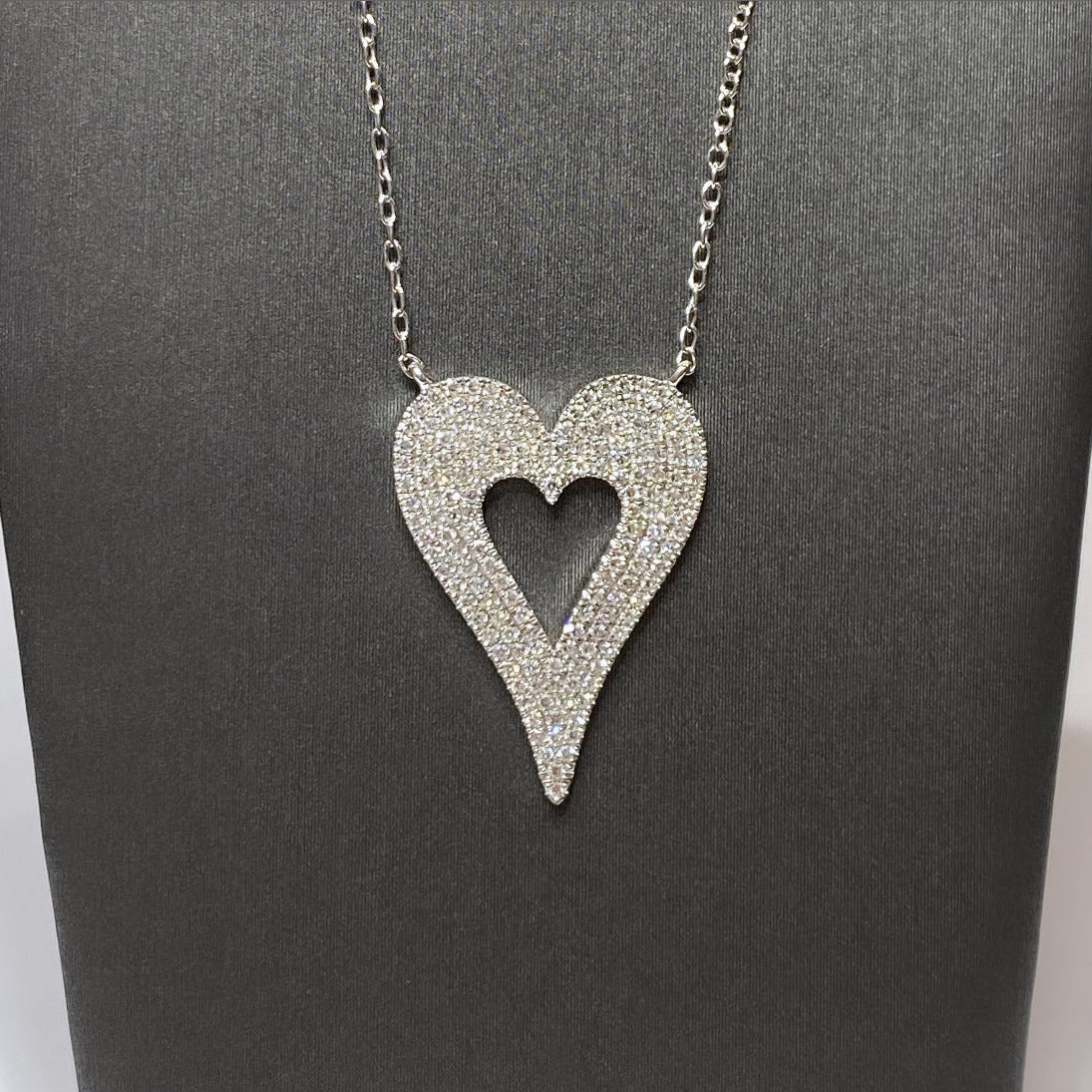 14k SHY Creation Diamond Heart Necklace