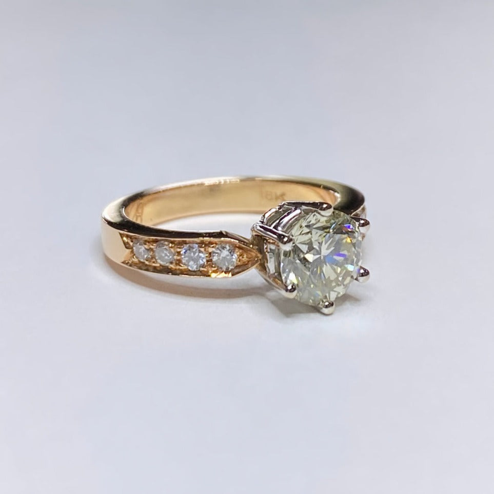 18k Rose Gold 1 1/3ctw Diamond Engagement Ring
