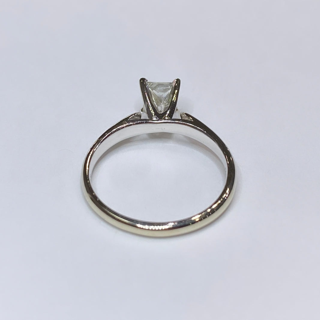 1ct Princess Cut Solitaire Ring 14k