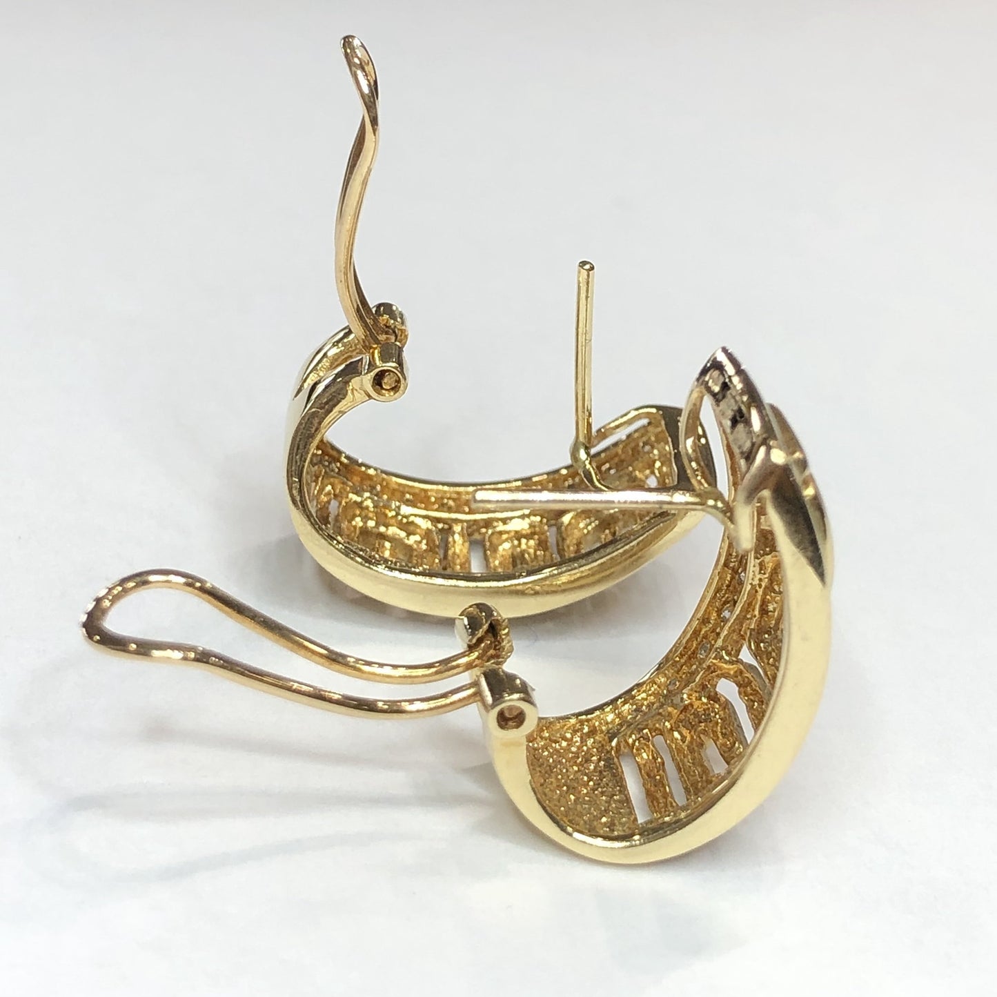 14k Greek Key Design Earrings