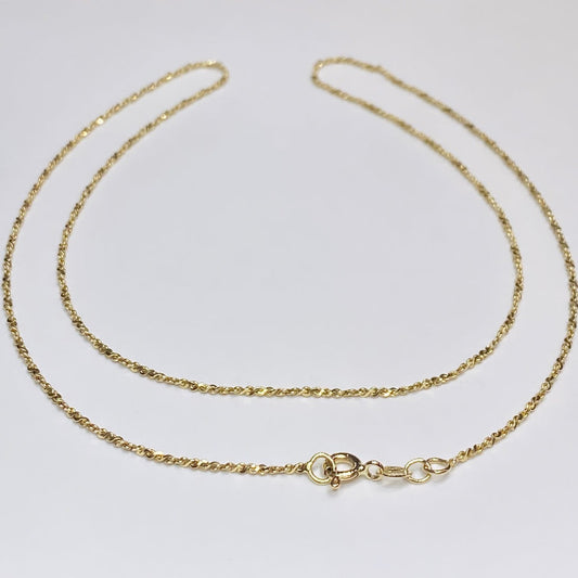 14k Thin Twisted Chain