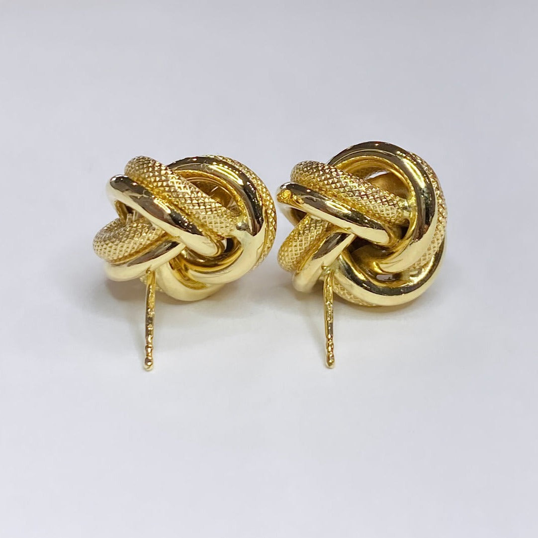 18k Knotted Post Earrings