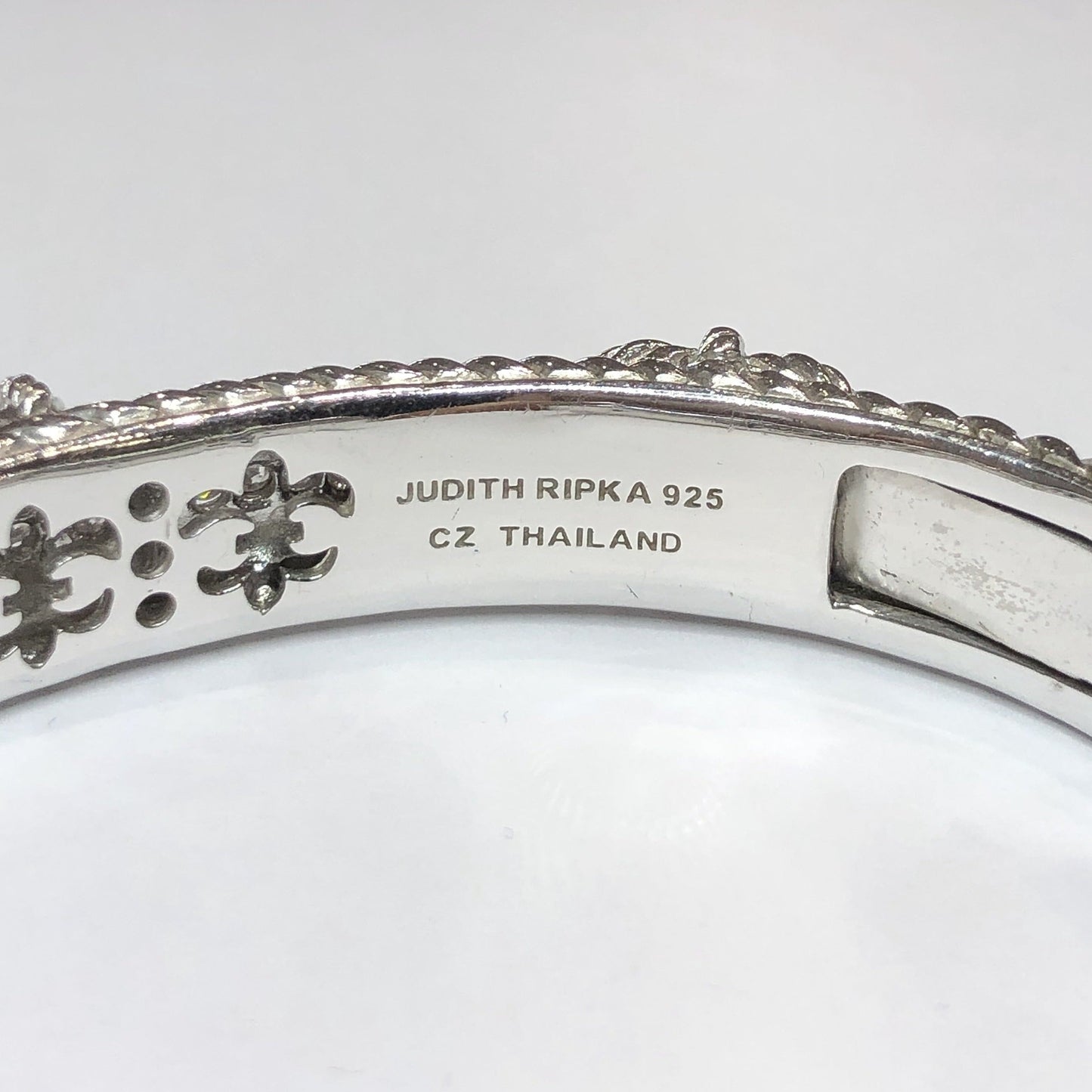 Judith Ripka 925 Open Cuff Bracelet W/CZ
