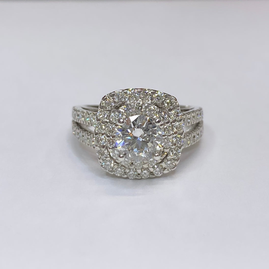 2ctw Double Halo Engagement Ring