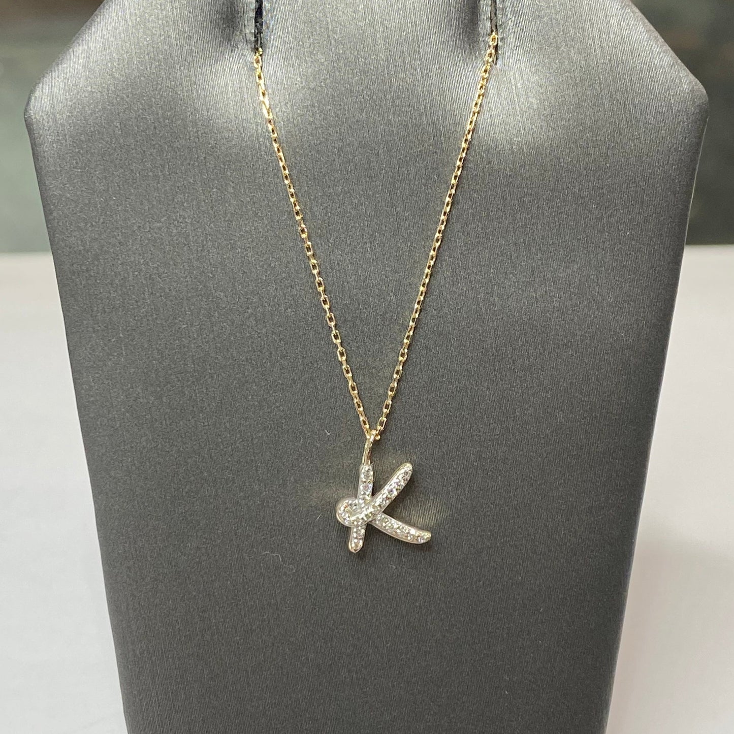 Kendra Scott Initial ‘K’ Diamond Necklace